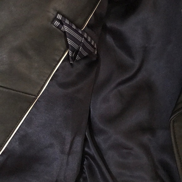 Jcrew black leather jacket NWT size 2 - Picture 7 of 8